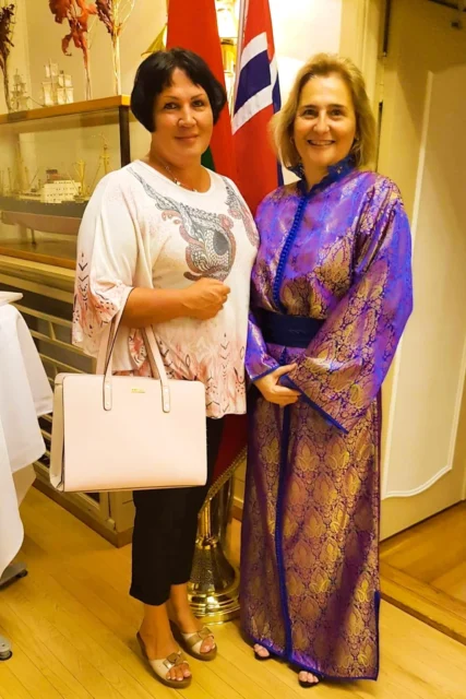 Annie Schur meeting with Moroccan Ambassador Lamia Radi in Oslo.